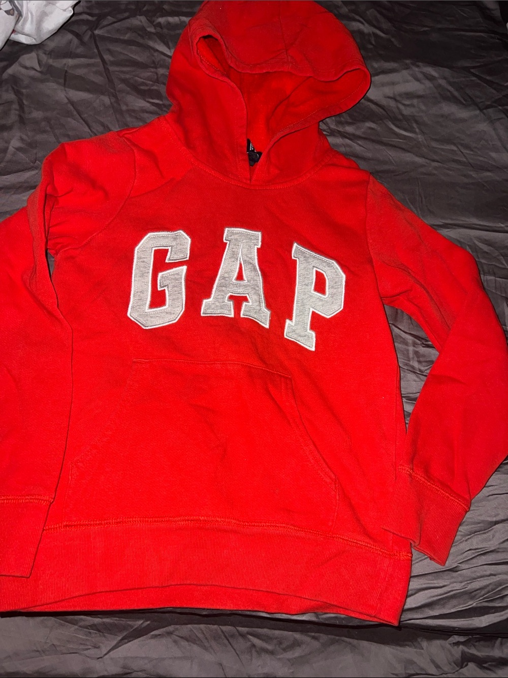 GAP Kids Bright Red Hoodie with White Logo